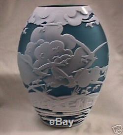 Fenton Glass Sail Away Indigo Blue Vase #8802 2l-sale Price