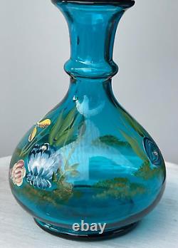 Fenton Indigo Blue Fish Sea Vase