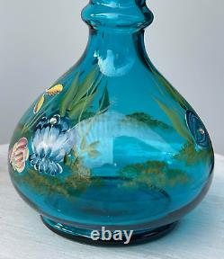 Fenton Indigo Blue Fish Sea Vase