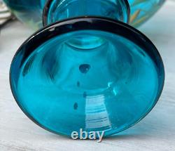 Fenton Indigo Blue Fish Sea Vase