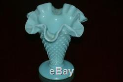 Fenton Pastel Trumpet Vases Turquoise, Blue, Yellow And Rose/Pink 4