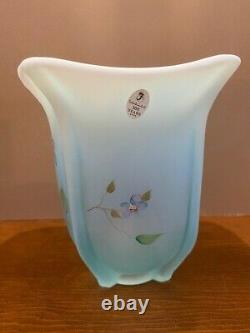 Fenton Teal 7 Vase Shelley's Keepsakes QVC LE 36/150 NIB signed K Brightbill