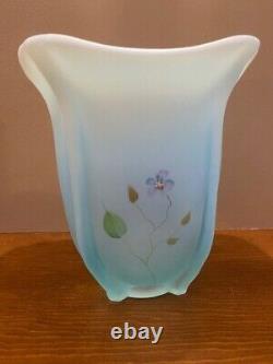 Fenton Teal 7 Vase Shelley's Keepsakes QVC LE 36/150 NIB signed K Brightbill