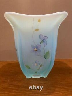 Fenton Teal 7 Vase Shelley's Keepsakes QVC LE 36/150 NIB signed K Brightbill