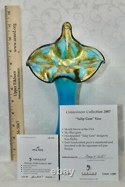 Fenton, Tulip Vase, Sky Blue Glass, Connoisseur Collection 2007, Limited Ed