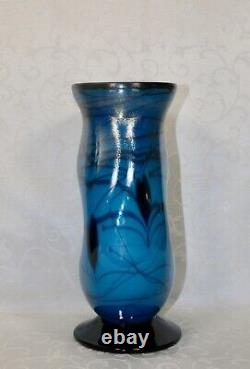 Fenton, Vase, Indigo Glass, Dave Fetty, Limited Edition, Hanging Hearts