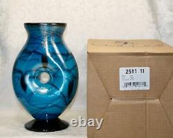 Fenton, Vase, Indigo Glass, Dave Fetty, Limited Edition, Hanging Hearts