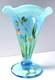 Fenton Vase Opalescent Blue Dragonfly Hand Painted Artist Signed N Kelley 2003