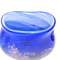Fields And Fields 2004 Signed Blown Art Glass Vase Blue Monet Landscape Series