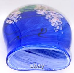 Fields And Fields 2004 Signed Blown Art Glass Vase Blue Monet Landscape Series