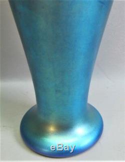 Fine 13 STEUBEN BLUE AURENE Art Glass Vase Shape 275 c. 1930s antique deco