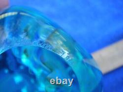 Fine GILBERT C. JOHNSON Studio Art Glass VASE-Aqua Blue-Dated 1983