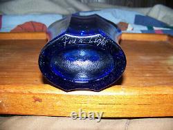 Fire And Light Glass Co. Aurora Vase Cobalt Blue SIGNED Recycled Glass
