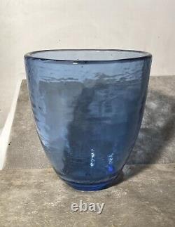 Fire And Light Recycled Glass Rare Cobalt Metro Vase