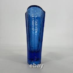 Fire & Light Aurora Vase Recycled Glass Cobalt Blue Artsy Collectible
