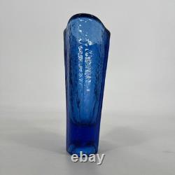 Fire & Light Aurora Vase Recycled Glass Cobalt Blue Artsy Collectible