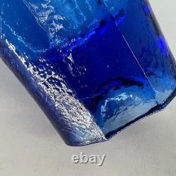 Fire & Light Aurora Vase Recycled Glass Cobalt Blue Artsy Collectible
