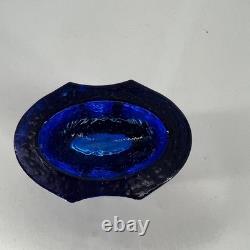 Fire & Light Aurora Vase Recycled Glass Cobalt Blue Artsy Collectible