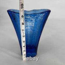 Fire & Light Aurora Vase Recycled Glass Cobalt Blue Artsy Collectible