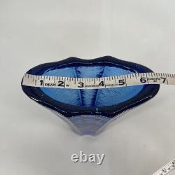 Fire & Light Aurora Vase Recycled Glass Cobalt Blue Artsy Collectible