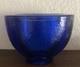 Fire and Light Cobalt Blue Glass Bowl Vase