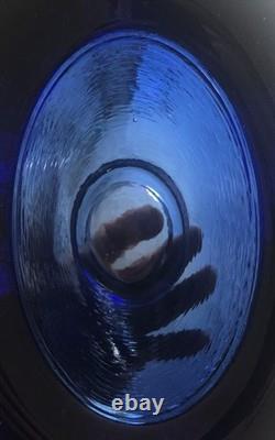 Fire and Light Cobalt Blue Glass Bowl Vase