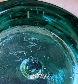 Fire and Light Originals Recycled Glass Aqua Splash Vase Signed Gorgeous Retired