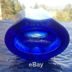 Fire and Light recycled glass Cobalt Aurora 1st quality signed