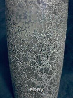 Fossil Art Glass Vase Attributed Kjell Engman Kosta Boda Sweden 11H