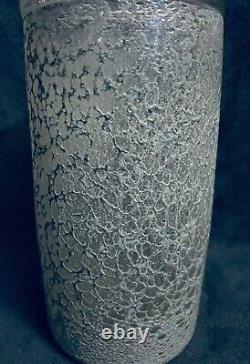 Fossil Art Glass Vase Attributed Kjell Engman Kosta Boda Sweden 11H