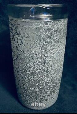 Fossil Art Glass Vase Attributed Kjell Engman Kosta Boda Sweden 11H