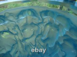 Frantisek Halama Czech Frosted Blue Art Glass Vase F. H. 60/2500 5.5T RARE Blue