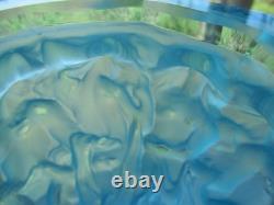 Frantisek Halama Czech Frosted Blue Art Glass Vase F. H. 60/2500 5.5T RARE Blue