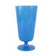 French Blue Opaline Art Glass Footed Vase, c1920