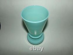 French Portieux Vallerysthal RARE, Antique Large 8 High Aqua Green Blue Vase