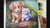 Friendship Oil Painting Painting My Cute Dog U0026 Cat Pet Portraits