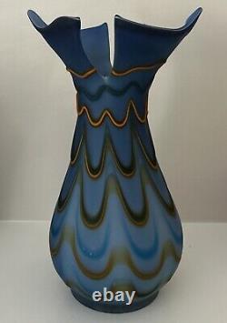 GORGEOUS Vtg Azerbaijan Russian Vase Studio ArT GLaSs Matte ZAREH Baijan LARGE