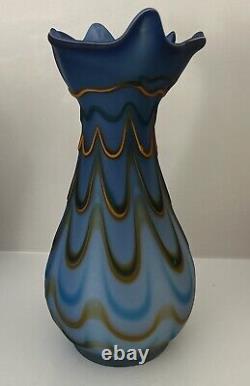 GORGEOUS Vtg Azerbaijan Russian Vase Studio ArT GLaSs Matte ZAREH Baijan LARGE