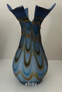 GORGEOUS Vtg Azerbaijan Russian Vase Studio ArT GLaSs Matte ZAREH Baijan LARGE