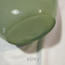 Gallery Art Glass Vase Green Blue Abstract Pattern Glossy Decorative
