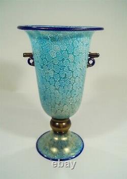 Gambaro & Poggi Murano Signed Monumental Millefiori Handled Pedestal Urn/Vase