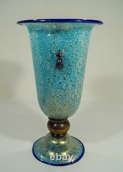 Gambaro & Poggi Murano Signed Monumental Millefiori Handled Pedestal Urn/Vase