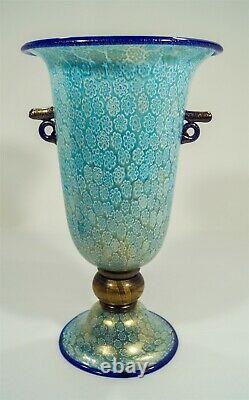 Gambaro & Poggi Murano Signed Monumental Millefiori Handled Pedestal Urn/Vase