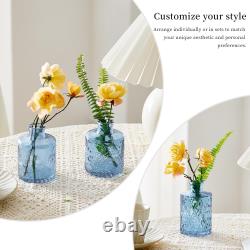 Glass Bud Vases Assorted Small Mini Glass Vases for Flowers, Crystal