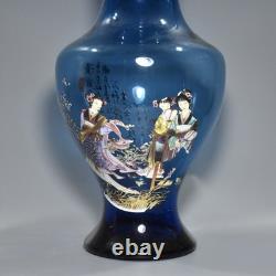 Glass Burnt Blue Beauty Vase