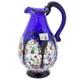 GlassOfVenice Murano Glass Millefiori Art Glass Carafe Blue