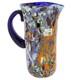 GlassOfVenice Murano Glass Millefiori Art Glass Carafe Silver Blue