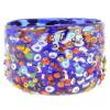 GlassOfVenice Murano Glass Millefiori Mosaic Bowl Blue