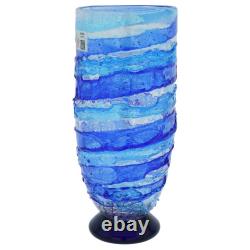 GlassOfVenice Murano Glass Sbruffo Vase Aqua Blue
