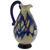GlassOfVenice Murano Glass Silver Pitcher/ Carafe Blue Web